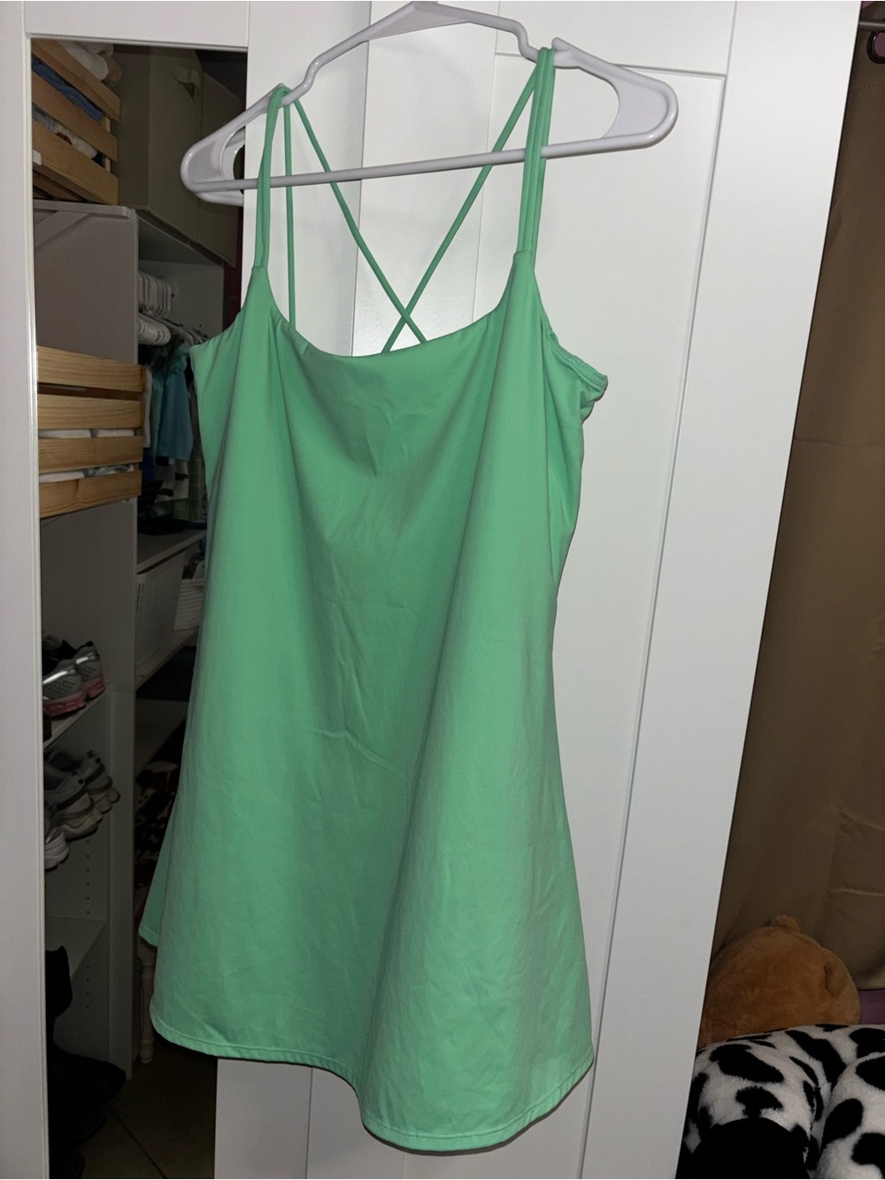 Light Green Spaghetti Strap Mini Dress